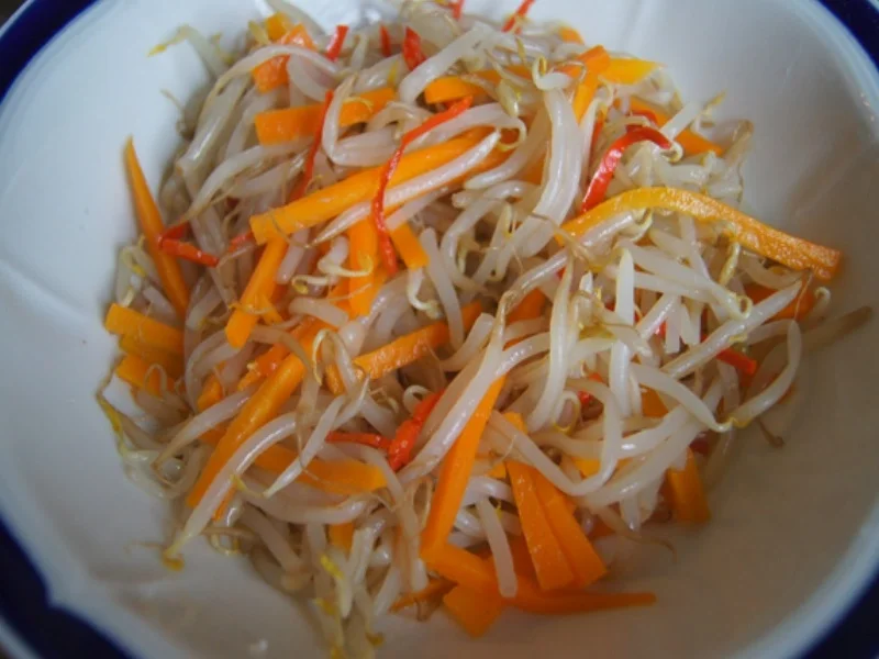 Warmer Sprossensalat mit gebräunten Leberkäse - Rezept - Bild Nr. 8146