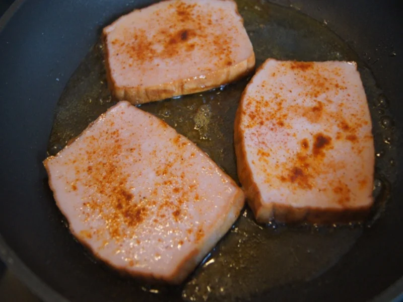 Warmer Sprossensalat mit gebräunten Leberkäse - Rezept - Bild Nr. 8148