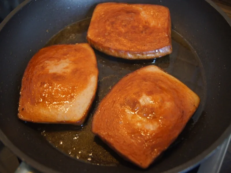 Warmer Sprossensalat mit gebräunten Leberkäse - Rezept - Bild Nr. 8149