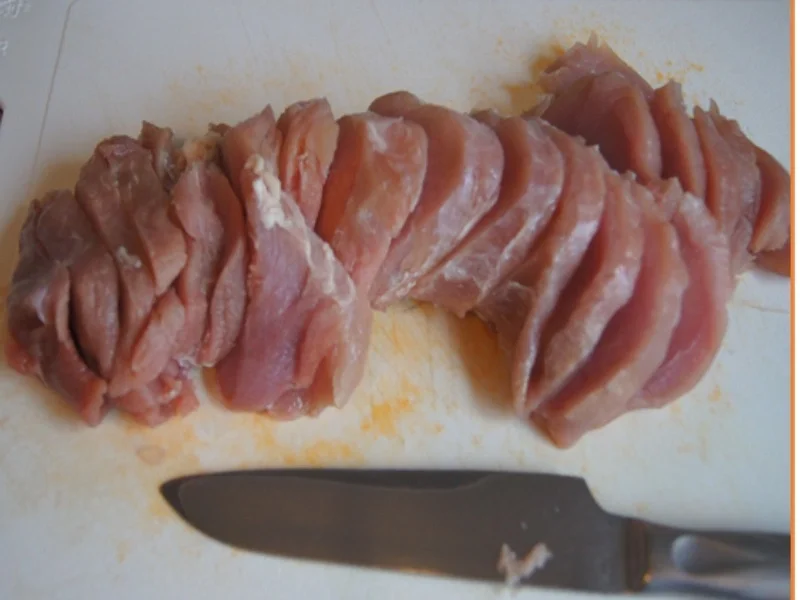 Schweinefilet mit Austernsauce und Gemüse im Wok und gelber Basmatireis - Rezept - Bild Nr. 8142