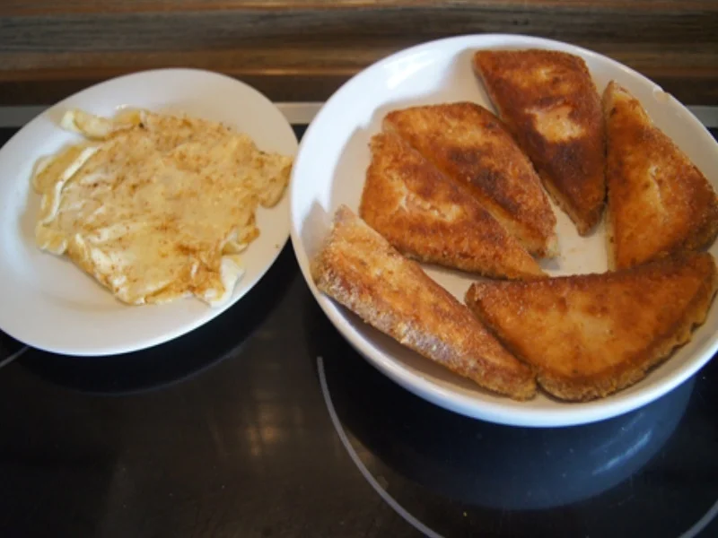 Panierter Leberkäse mit Pimentos und herzhaften Bratkartoffeln - Rezept - Bild Nr. 8155