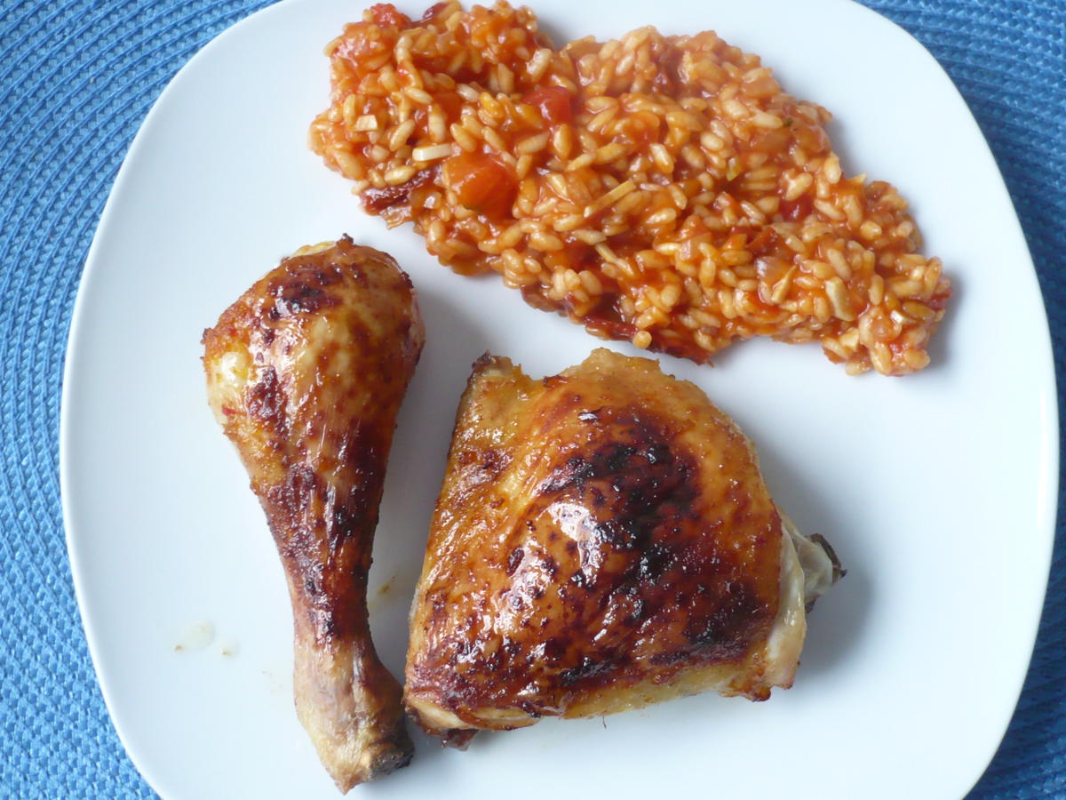 Orangenhähnchen mit Tomatenrisotto - einfach - von rollimops