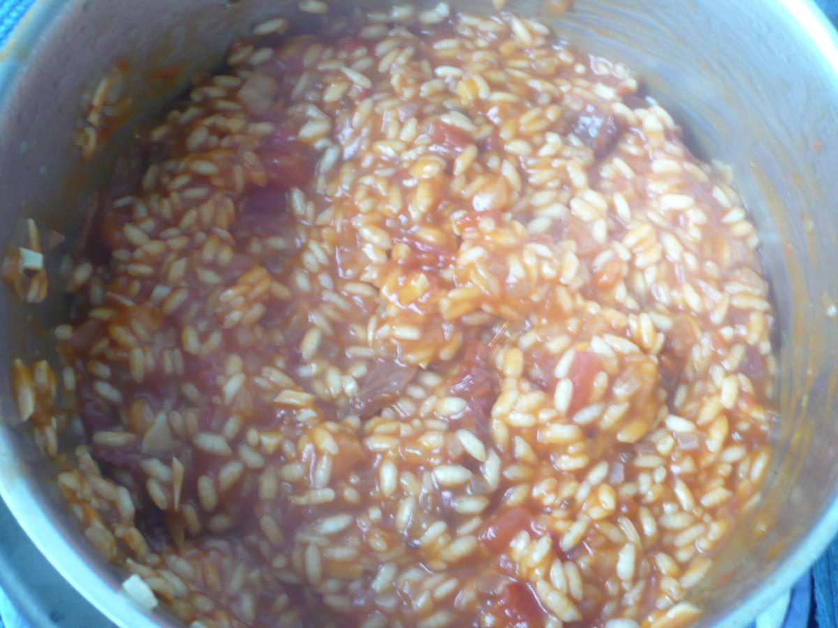 Orangenhähnchen mit Tomatenrisotto - einfach - von rollimops