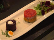 Gemüse-Kalbfleisch-Sülzchen an Roter Bete mit Meerettichschaum - Rezept - Bild Nr. 8153
