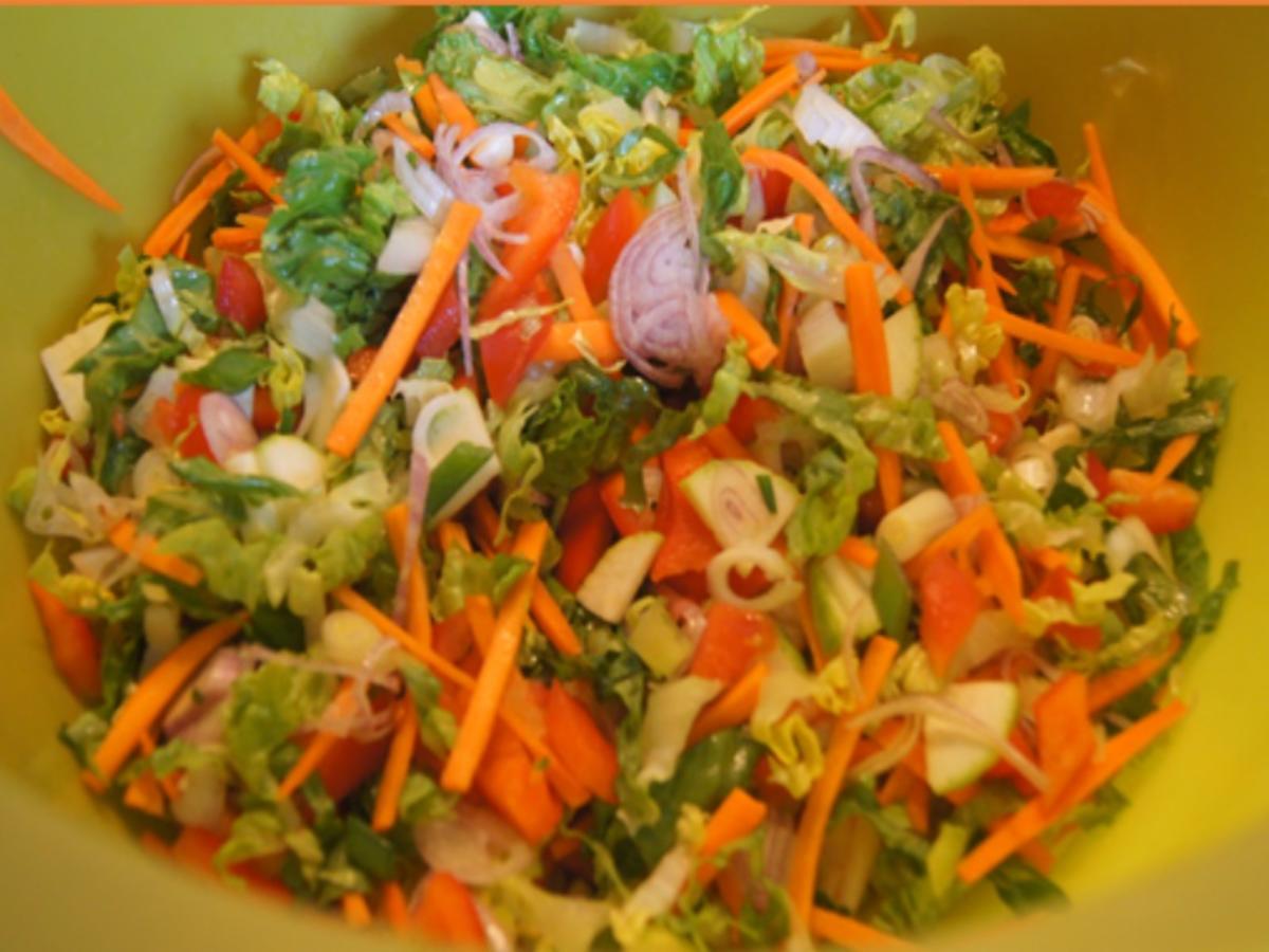 Gemischter Salat mit Jogurt Dressing - Rezept - Bild Nr. 8172
