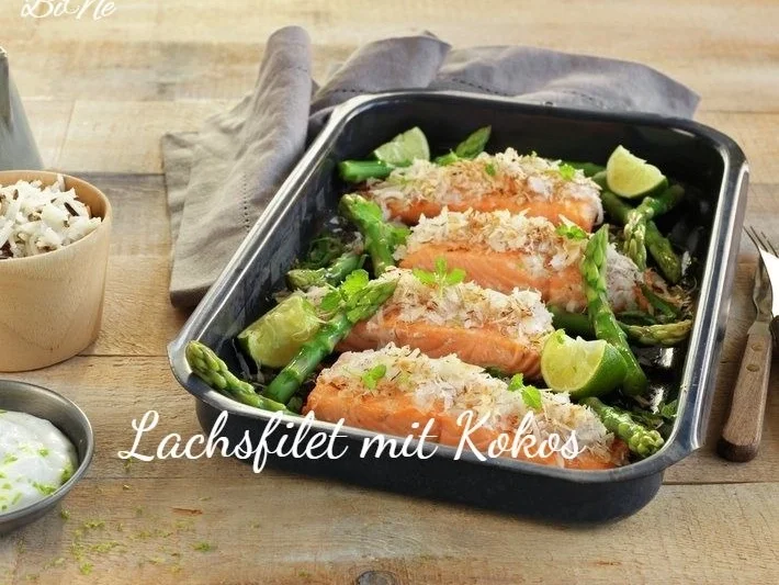 Rezept: BiNe` S LACHSFILET MIT KOKOS Bild Nr. 8166 BiNe` S LACHSFILET MIT KOKOS - Rezept - Bild Nr. 8166