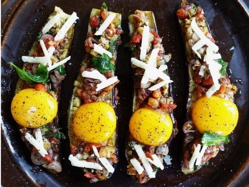 Kretische Auberginen mit Ei - Rezept - Bild Nr. 8178