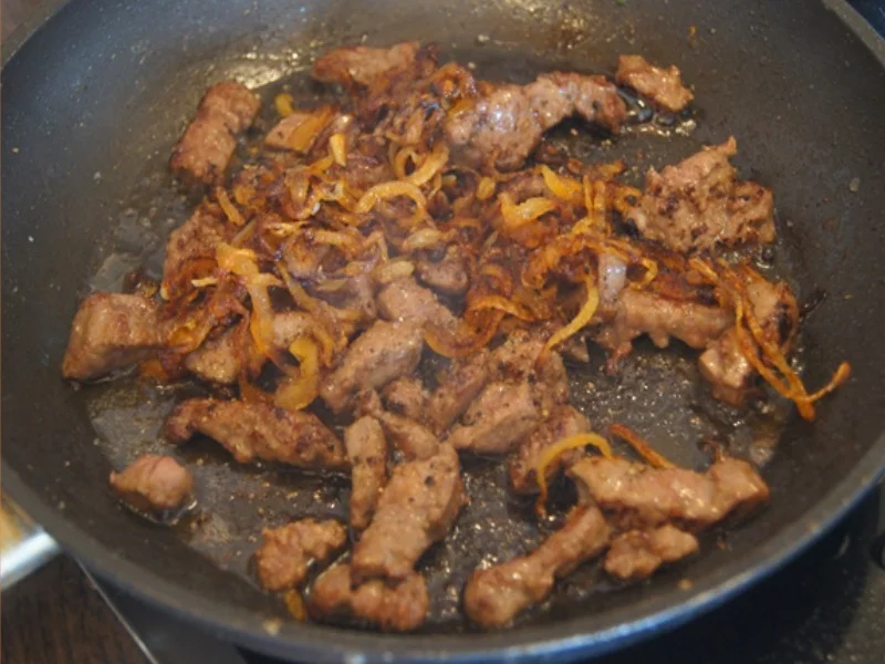 Röstzwiebel-Kalbsleber-Geschnetzeltes mit Sellerie-Kartoffel-Stampf und .... - Rezept - Bild Nr. 12