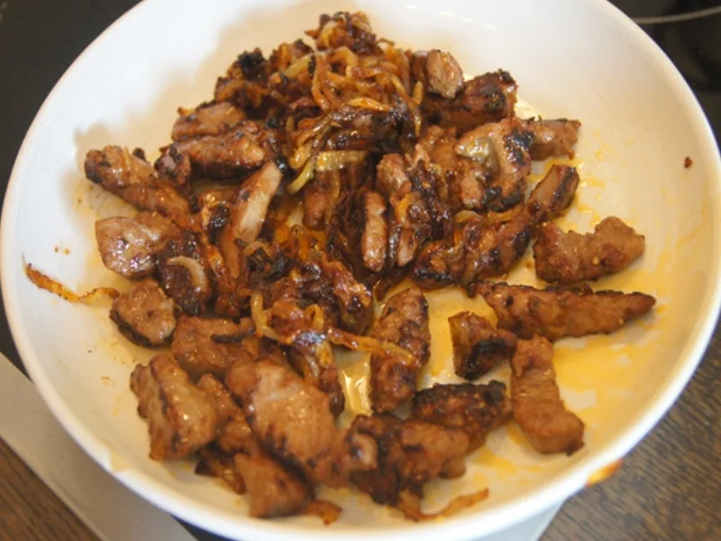 Röstzwiebel-Kalbsleber-Geschnetzeltes mit Sellerie-Kartoffel-Stampf und .... - Rezept - Bild Nr. 13