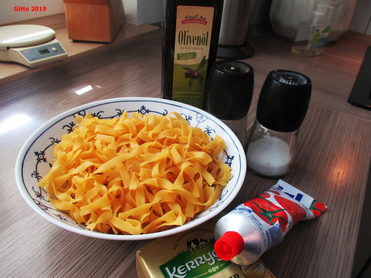 Pasta mit gebratenem Spargel und diversen Begleitern - Rezept - Bild Nr. 8180
