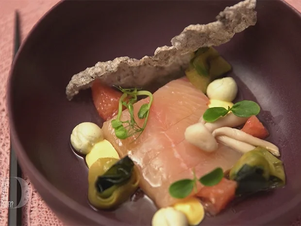 Saibling, Alge, Gurke und Grapefruit - Rezept - Bild Nr. 2