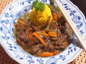 Gebratenes Rindfleisch mit Austernsauce, gemischtes Gemüse und gelber Reis... - Rezept - Bild Nr. 8178