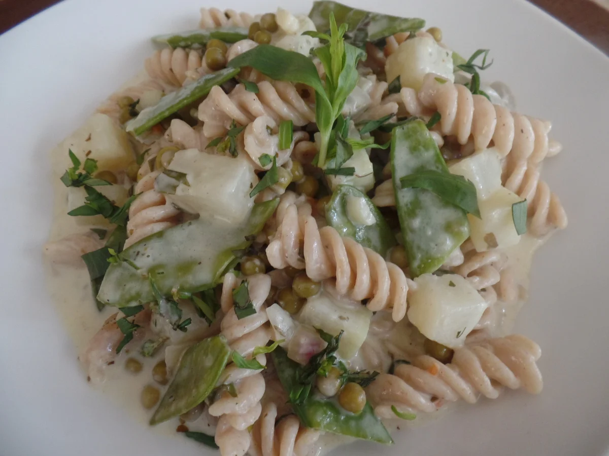 Dinkelnudeln mit Gemüse und Ziegenrahm - Rezept - Bild Nr. 8189