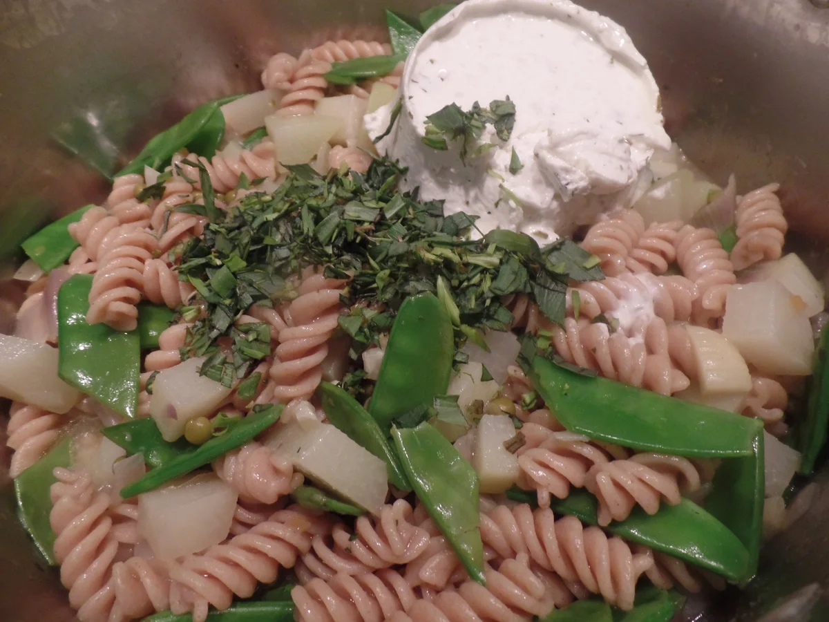 Dinkelnudeln mit Gemüse und Ziegenrahm - Rezept - Bild Nr. 8195