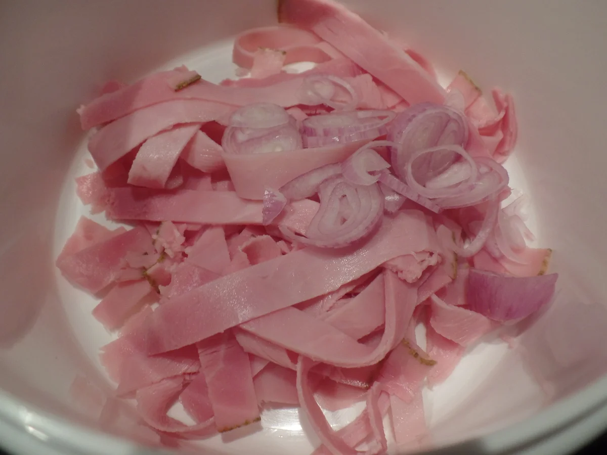 Spargel-Kartoffel-Rösti mit Schinkensalat - Rezept - Bild Nr. 8253