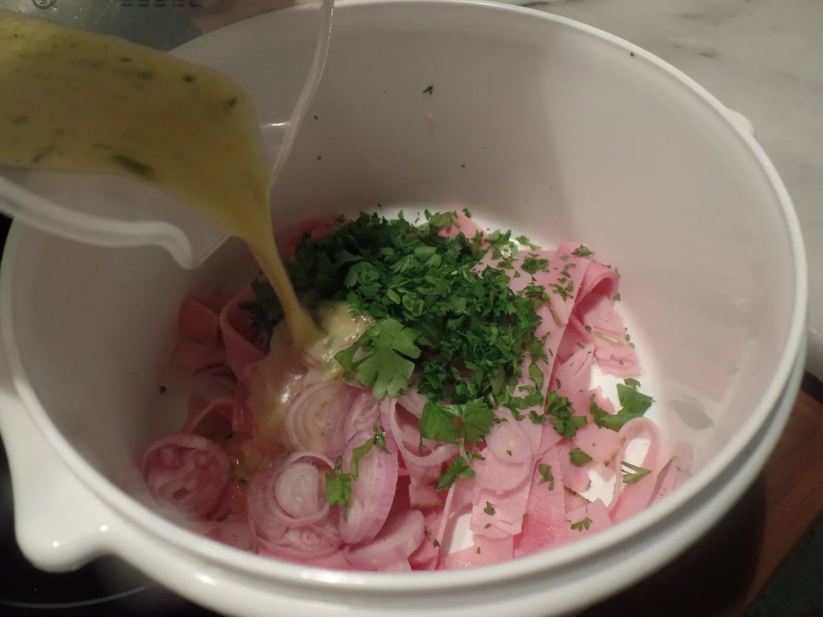 Spargel-Kartoffel-Rösti mit Schinkensalat - Rezept - Bild Nr. 8258