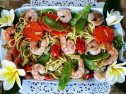 Garnelen mit Zuckerschoten und gebratenen Nudeln ala Hongkong - Rezept - Bild Nr. 8253