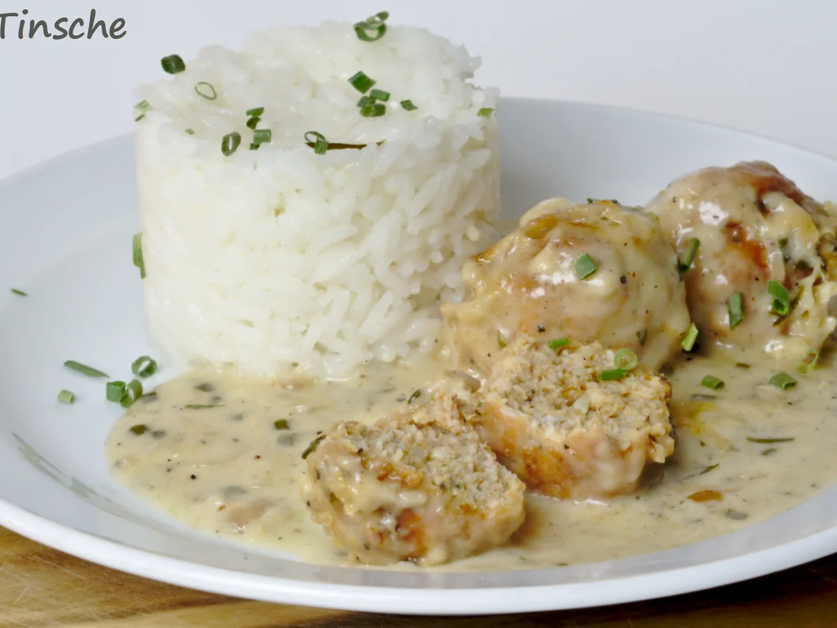 Zarte Geflügelhackbällchen in Schalottensahne - Rezept - Bild Nr. 8266