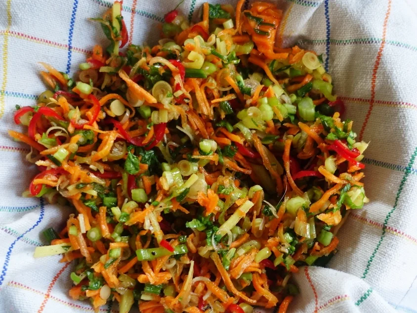 Exotisch-würzige Gemüsepuffer mit Kokosnuss – Martabak ala Ampenan - Rezept - Bild Nr. 8269