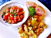 Marinierte Tomaten mit Bratkartoffeln und Eisbein in Aspik - Rezept - Bild Nr. 8260