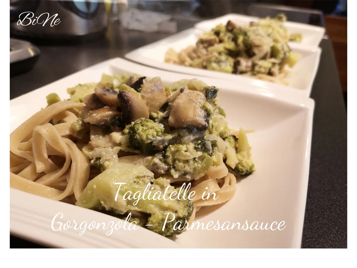 BiNe` S TAGLIATELLE IN GORGONZOLA - PARMESANSAUCE - Rezept - Bild Nr. 8262