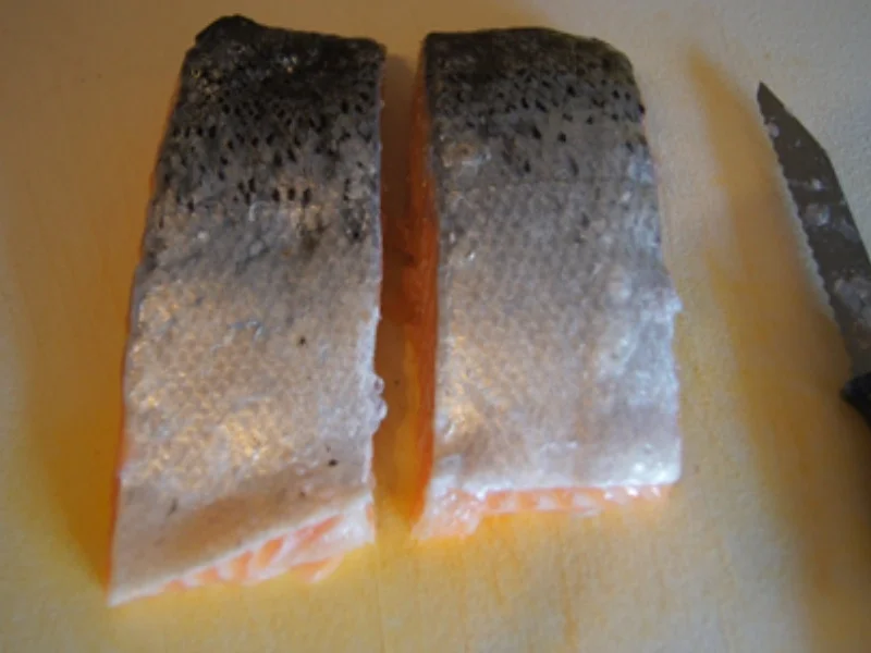 Lachsfilet mit Champignons und Mais-Kartoffel-Stampf - Rezept - Bild Nr. 4