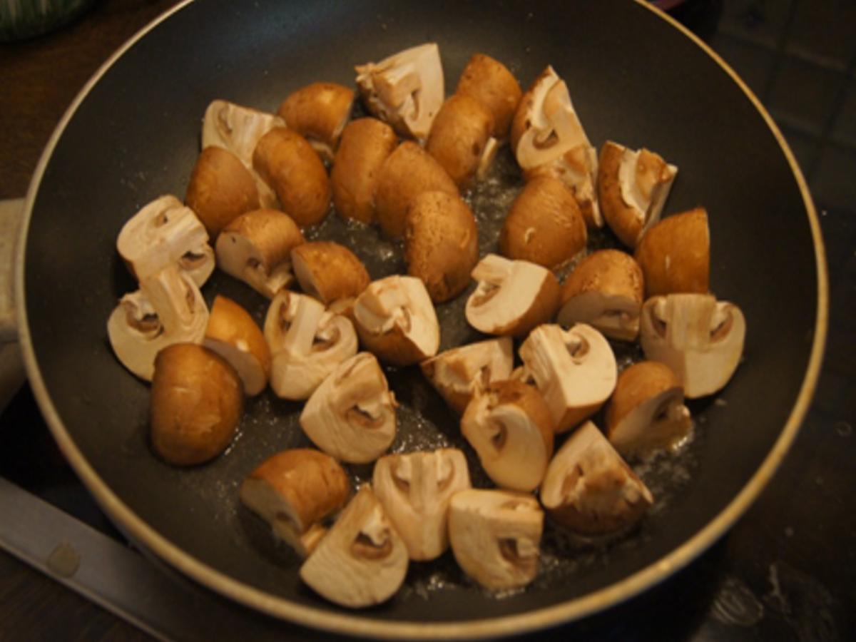 Lachsfilet mit Champignons und Mais-Kartoffel-Stampf - Rezept - Bild Nr. 10