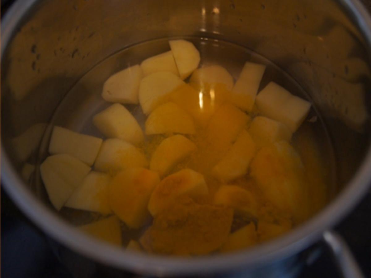 Lachsfilet mit Champignons und Mais-Kartoffel-Stampf - Rezept - Bild Nr. 13