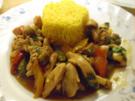 Hähnchen-Champignon-Paprika-Wok und gelber Basmatireis - Rezept - Bild Nr. 8260
