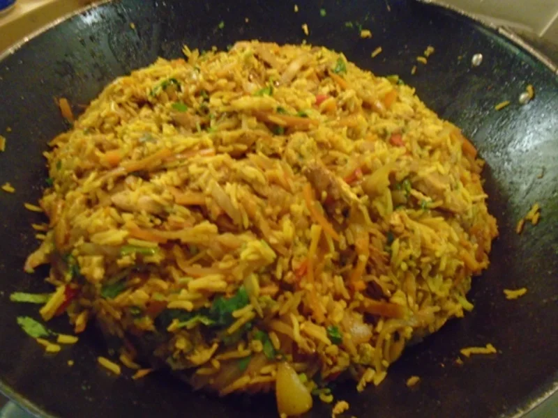 Rezept: Gebratener gelber Reis im Wok II Bild Nr. 12 Gebratener gelber Reis im Wok II - Rezept - Bild Nr. 12