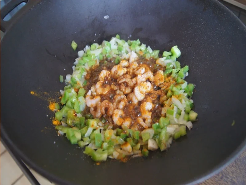 Reis-Garnelen-Gemüse-Wok - Rezept - Bild Nr. 8