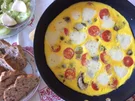 Omelett mit Champignons, Tomate und Mozarella - Rezept - Bild Nr. 8260