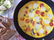 Omelett mit Champignons, Tomate und Mozarella - Rezept - Bild Nr. 8260
