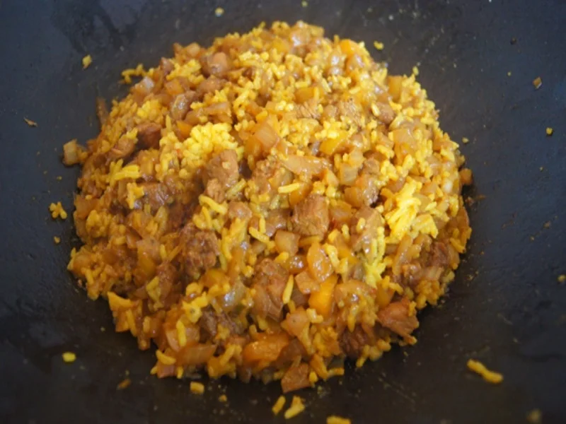 Gebratener gelber Reis im Wok III - Rezept - Bild Nr. 8274
