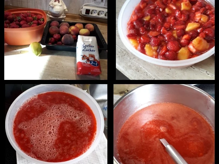Erdbeeren-Pfirsich Marmelde - Rezept - Bild Nr. 8262