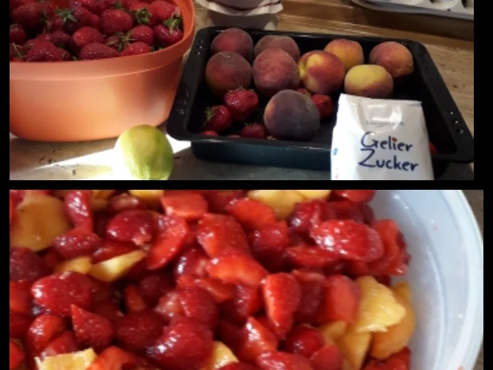 Erdbeeren-Pfirsich Marmelde - Rezept - Bild Nr. 8263