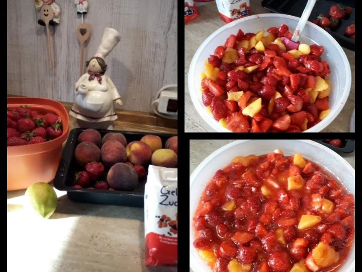 Erdbeeren-Pfirsich Marmelde - Rezept - Bild Nr. 8264