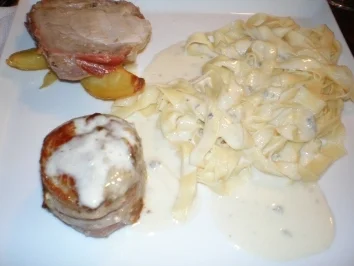Medaillons mit Gorgonzola & Nüssen - Rezept