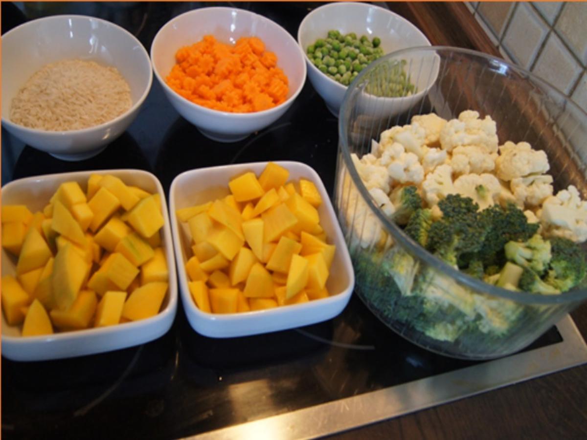 Gemüsemix-Curry und gelber Basmatireis - Rezept - Bild Nr. 9