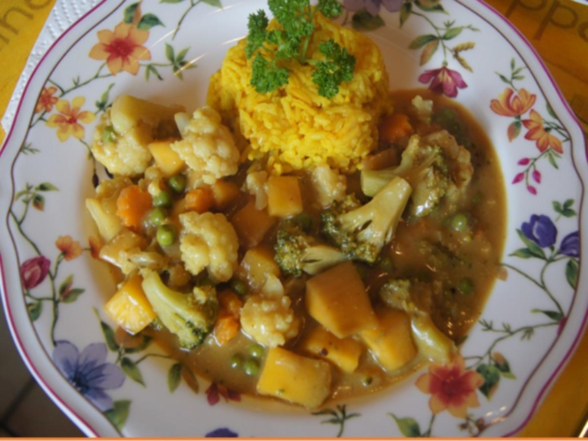 Gemüsemix-Curry und gelber Basmatireis - Rezept - Bild Nr. 19