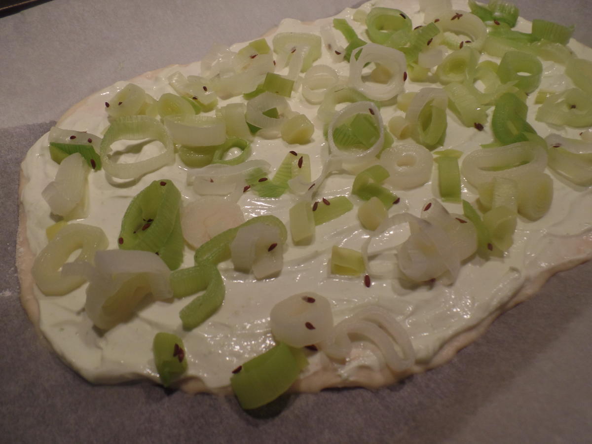 Lauch-Schinken-Flammkuchen - Rezept - Bild Nr. 6