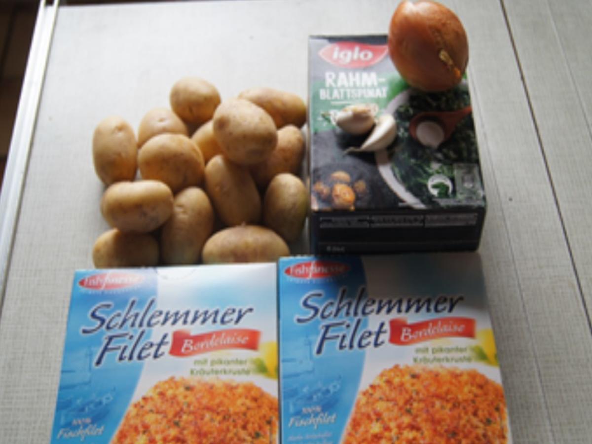Schlemmer-Filet mit Rahm-Blattspinat und Petersilien-Kartoffeln - Rezept - Bild Nr. 8297