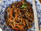 Mie-Nudeln mit Rindfleisch und Gemüse im Wok - Rezept - Bild Nr. 8296