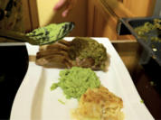 Lammkarree, Erbsen-Münz-Püree und Kartoffelgratin - Rezept - Bild Nr. 2