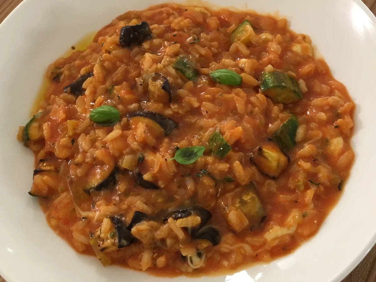 Auberginen-Zucchini-Risotto - Rezept - Bild Nr. 8315