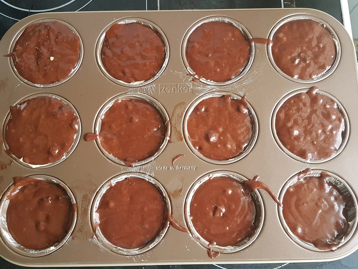 Schokomuffins (ohne Ei und ohne Milch) - Rezept - Bild Nr. 8336