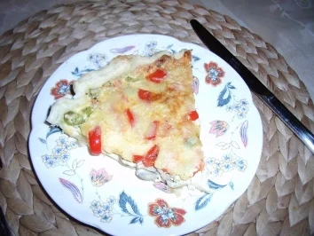 Quich mit Blätterteig und Schinken - Rezept