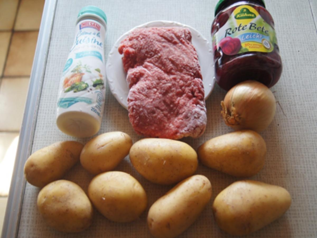 Flickerklops mit Kartoffelpilzen und Rote Bete - Rezept - Bild Nr. 3