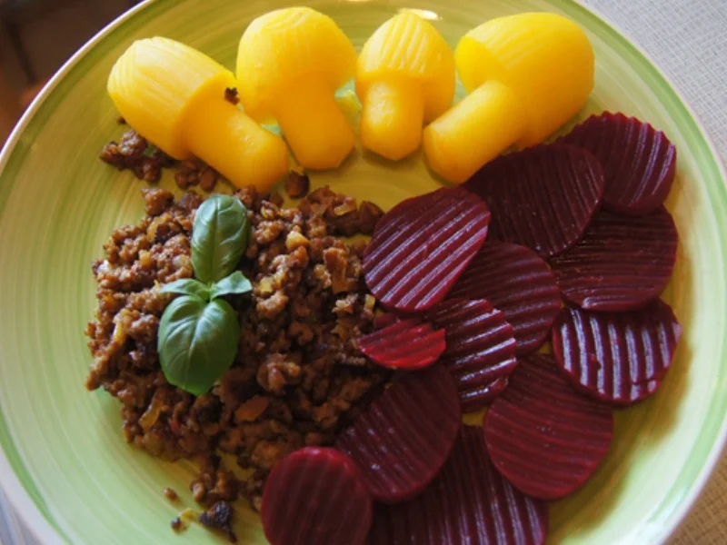 Flickerklops mit Kartoffelpilzen und Rote Bete - Rezept - Bild Nr. 17