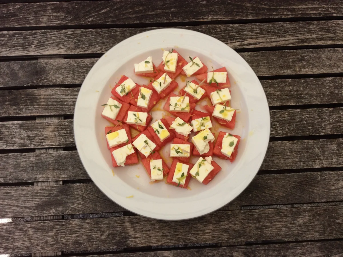 Eiskalte Wassermelone mit Feta - ein Sommertraum - Rezept - Bild Nr. 8379